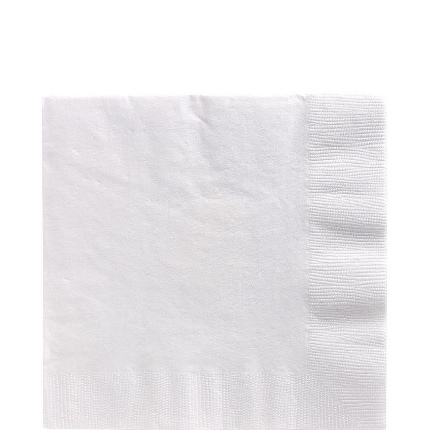 White Paper Lunch Napkins, 6.5in, 100ct